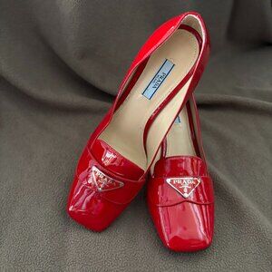 Prada Red Patent Leather Heels EU 37.5 US 7.5